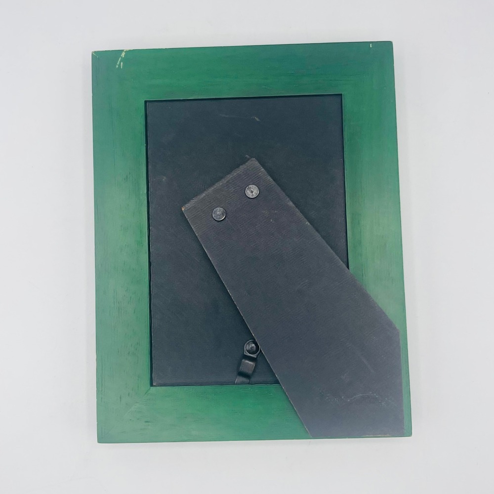 Burnes of Boston 3.5x5 Wood Picture‎ Frame Green Black Beveled Tabletop Decor